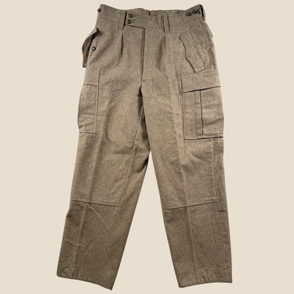 Vintage Schilling OHG Cargo Pants Men 34 Green Wool West German Military 1965